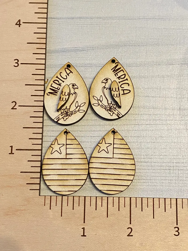 Eagle And American Flag Wooden Layered Blank 1