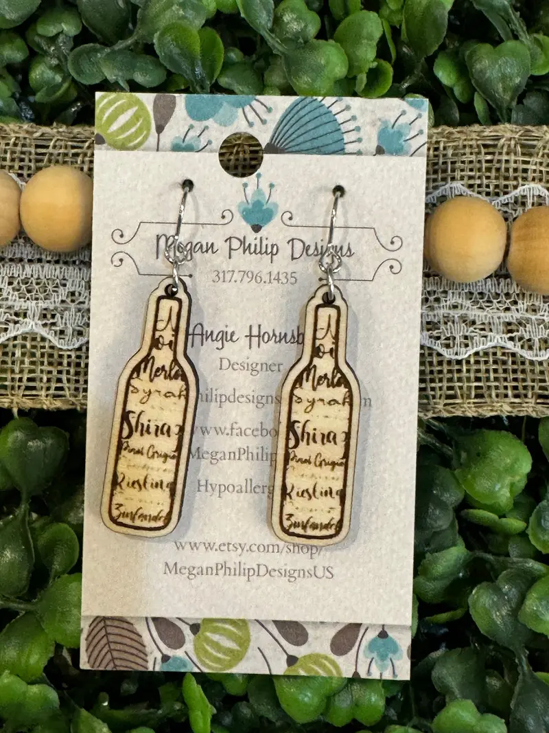 Elegant Wine Bottle Typography Design 1