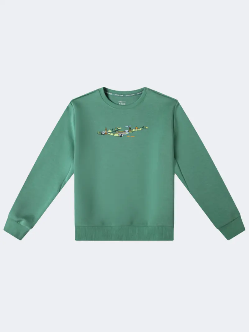 Erke Boys' Outdoor Pullover – Algal Green 1