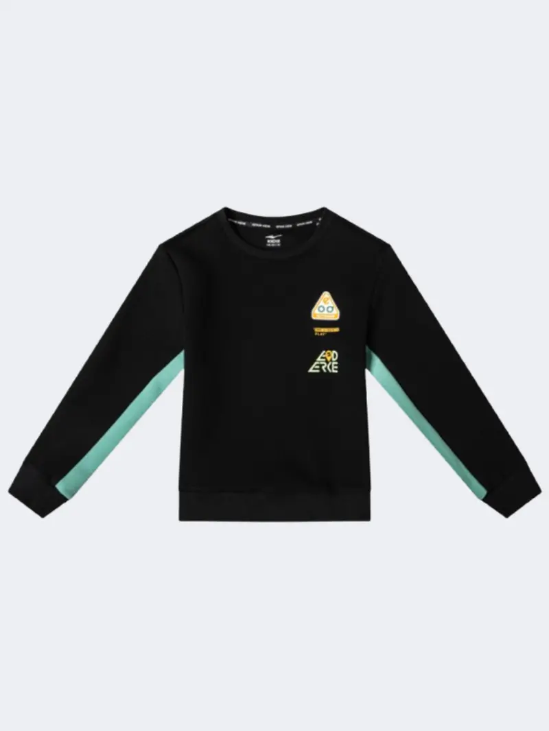 Erke Boys' Outdoor Pullover – Black 1