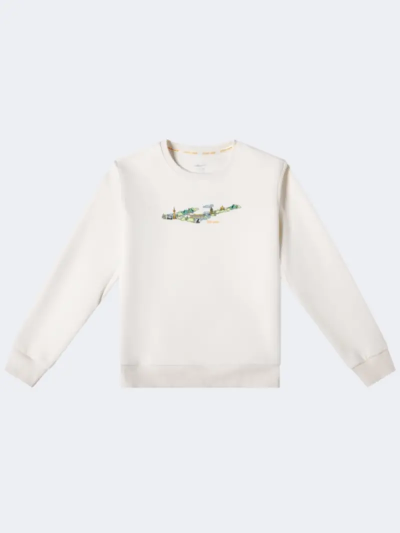 Erke Boys' Outdoor Pullover Sweatshirt – Glacier White & Black 1