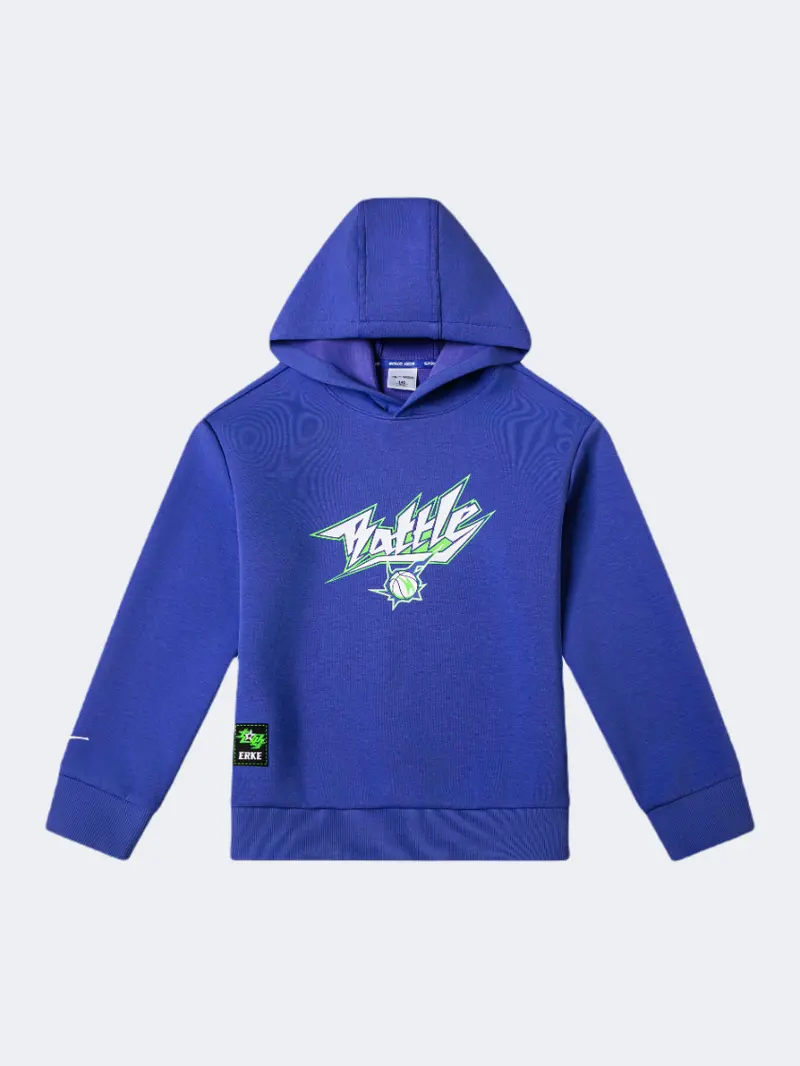 Erke Boys' Training Hoodie In Slate Purple For Kids 1