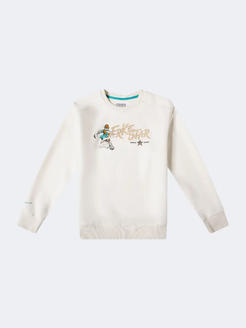 Erke Boys' Training Sweatshirt In Glacier White For Kids 1