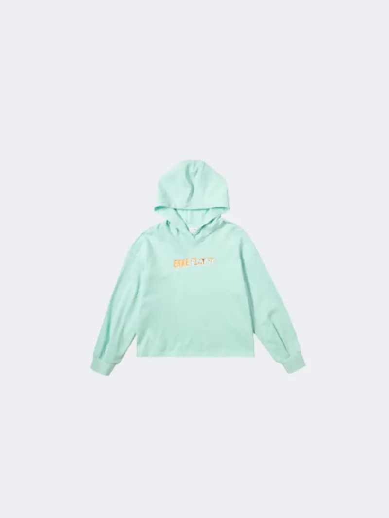 Erke Girls' Lifestyle Hoodie – Forest Green 1