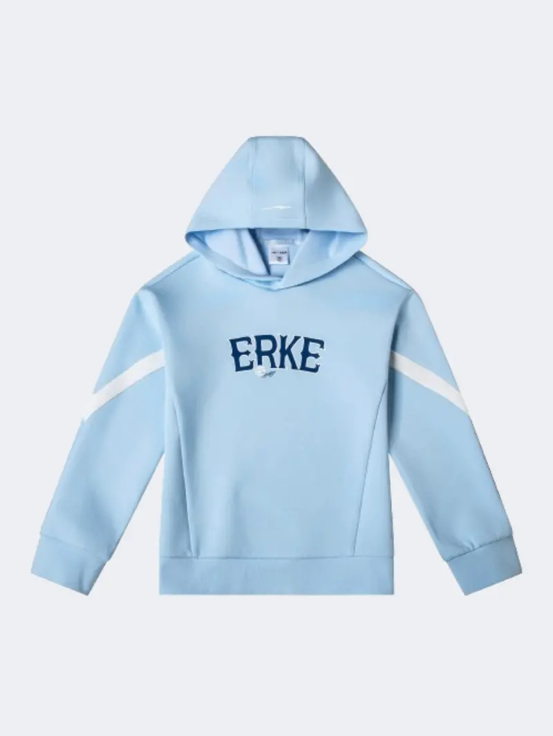 Erke Girls' Training Hoodie In Island Blue For Kids 1
