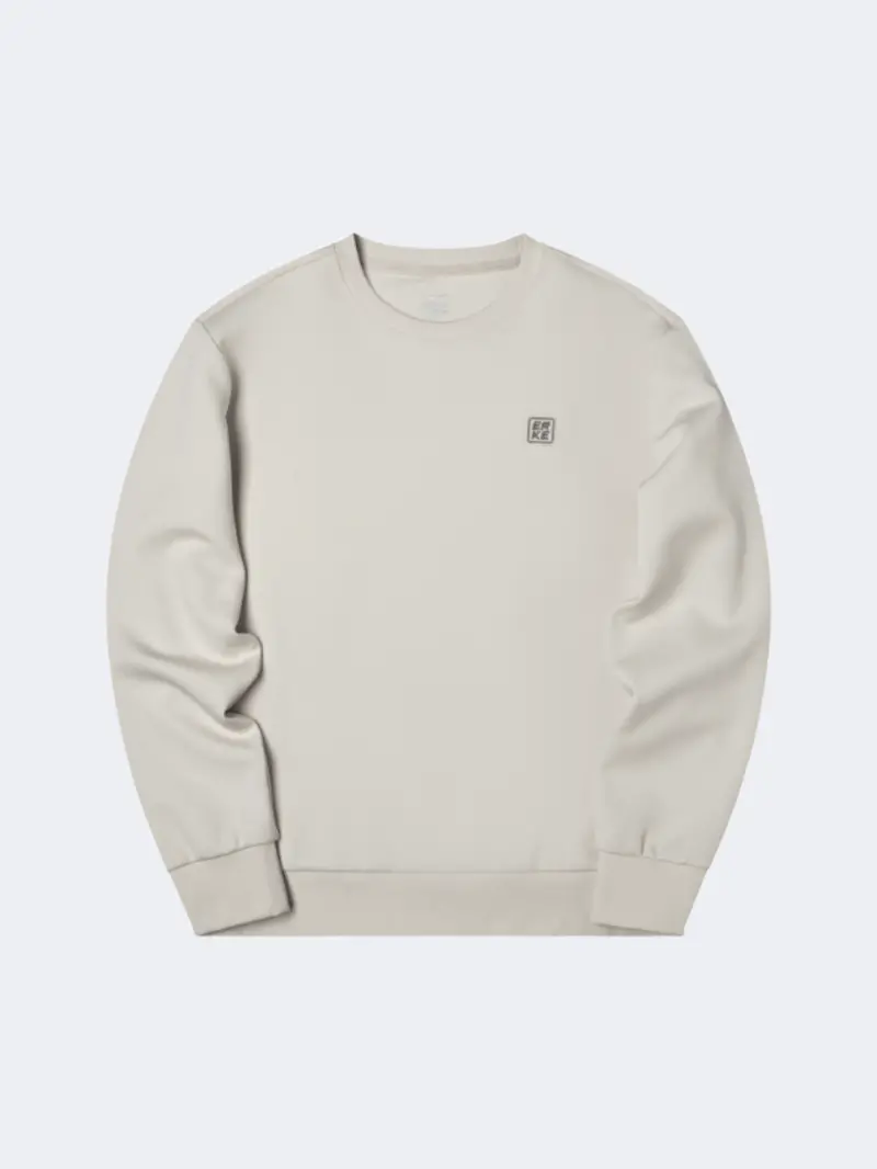 Erke Men'S Casual Knit Sweatshirt In Khaki 1