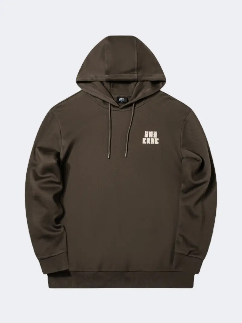 Erke Men'S Dark Brown Lifestyle Hoodie 1