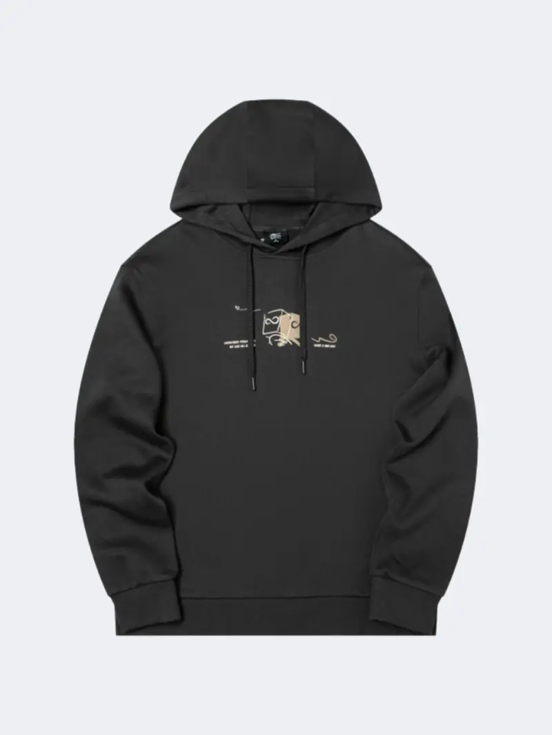 Erke Men'S Relaxed-Fit Lifestyle Hoodie In Greyish Brown 1