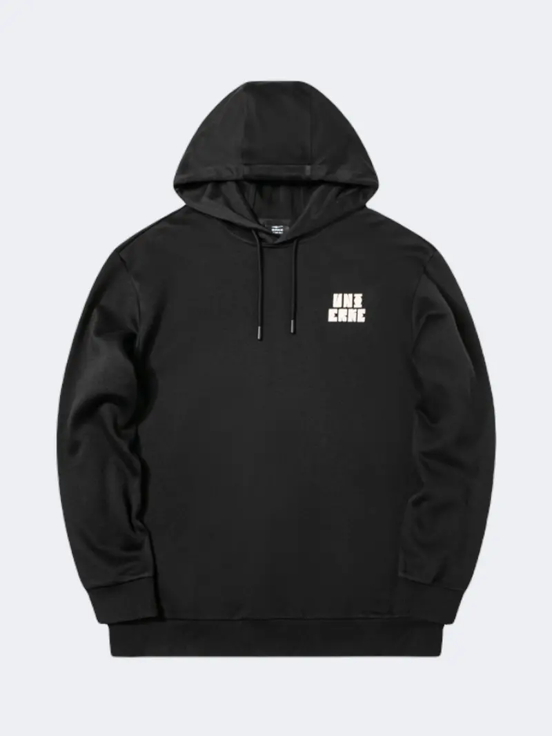 Erke Men'S Sleek Black Lifestyle Hoodie 1