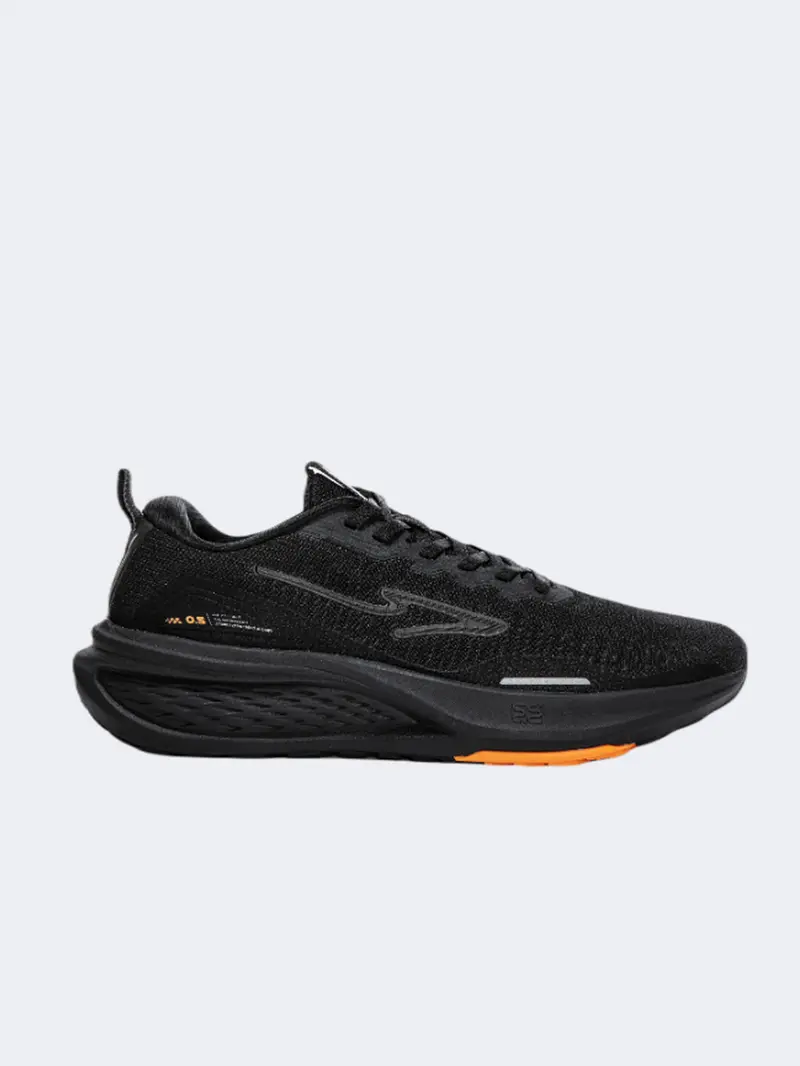Erke Men'S Stability Running Shoes – Black With Orange Accents 1