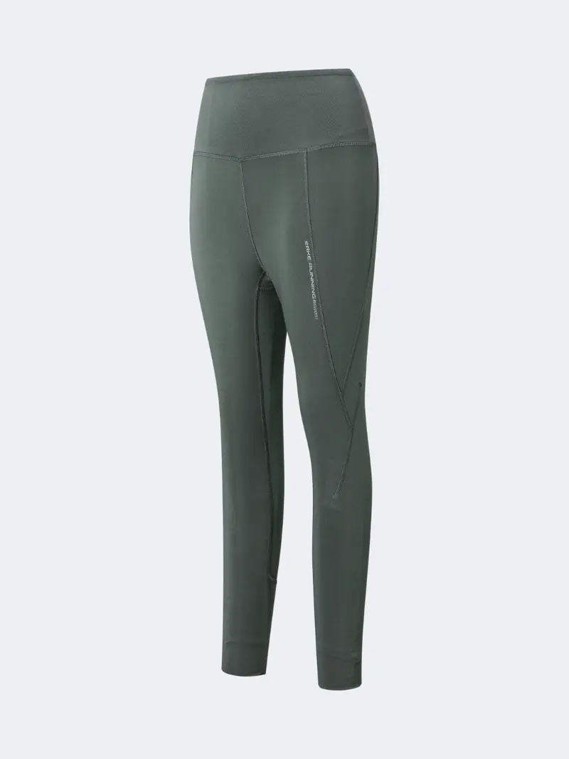 Erke Women'S 7/8 Running Tights – Bamboo Green 1
