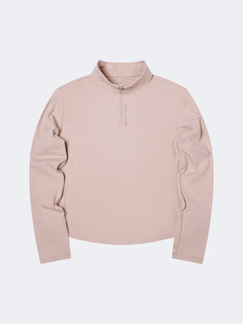 Erke Women'S Cream Pink Long-Sleeve Training Pullover 1