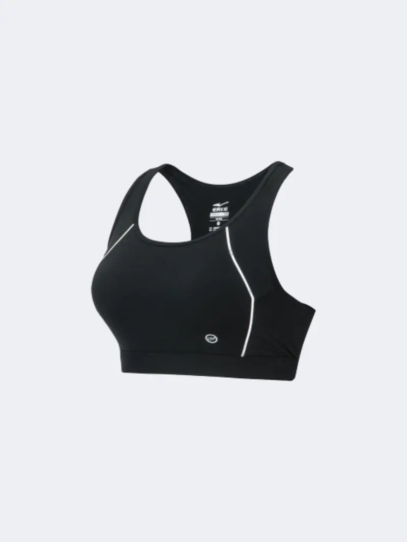 Erke Women'S Performance Training Bra – Sleek Black Style 1
