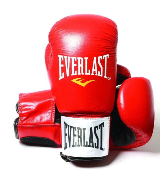 Everlast Evh1100 Leather Boxing Gloves – 12 Oz Red/Black Training Gloves For Fighters 1