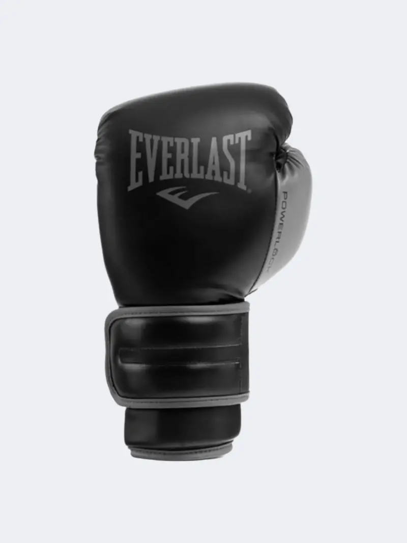 Everlast Powerlock 2R Boxing Gloves – Black And Grey 1