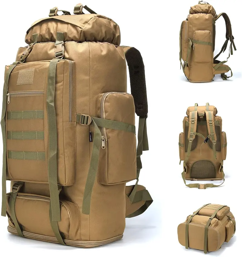 Expandable Waterproof Camping Backpack – 70L Or 100L Molle Daypack For Travel & Adventure 1