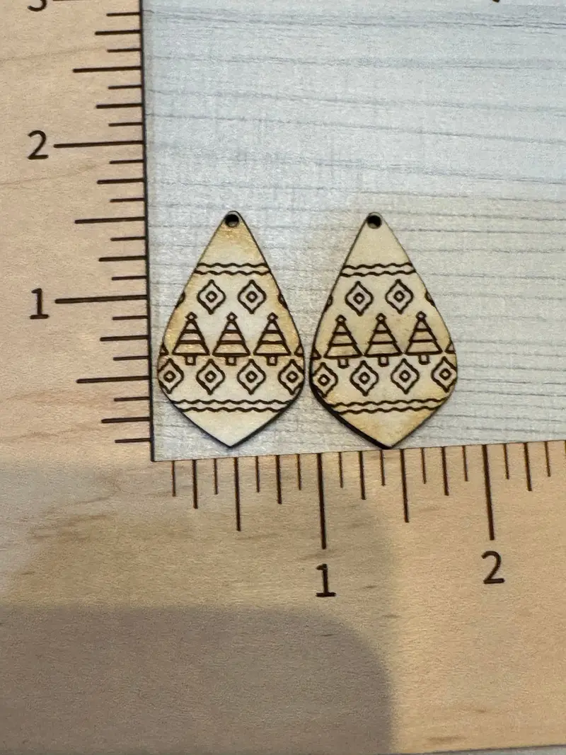Festive Patterned Teardrop Shape 1