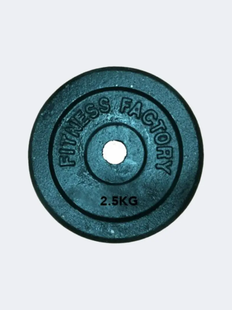 Fitness Factory 2.5Kg Painted Olympic Plate – 26Mm Hole, Black 1