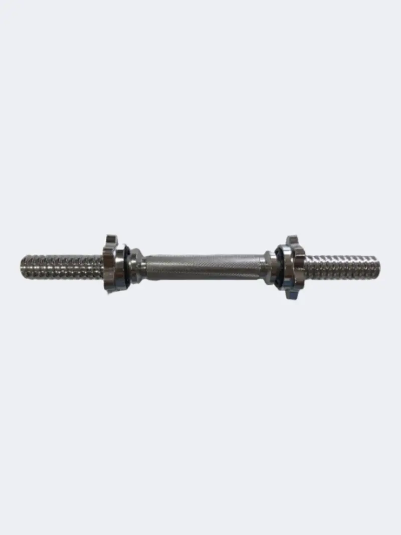 Fitness Factory 350Mm (14") Threaded Olympic Bar – 1-Inch Diameter, Silver 1