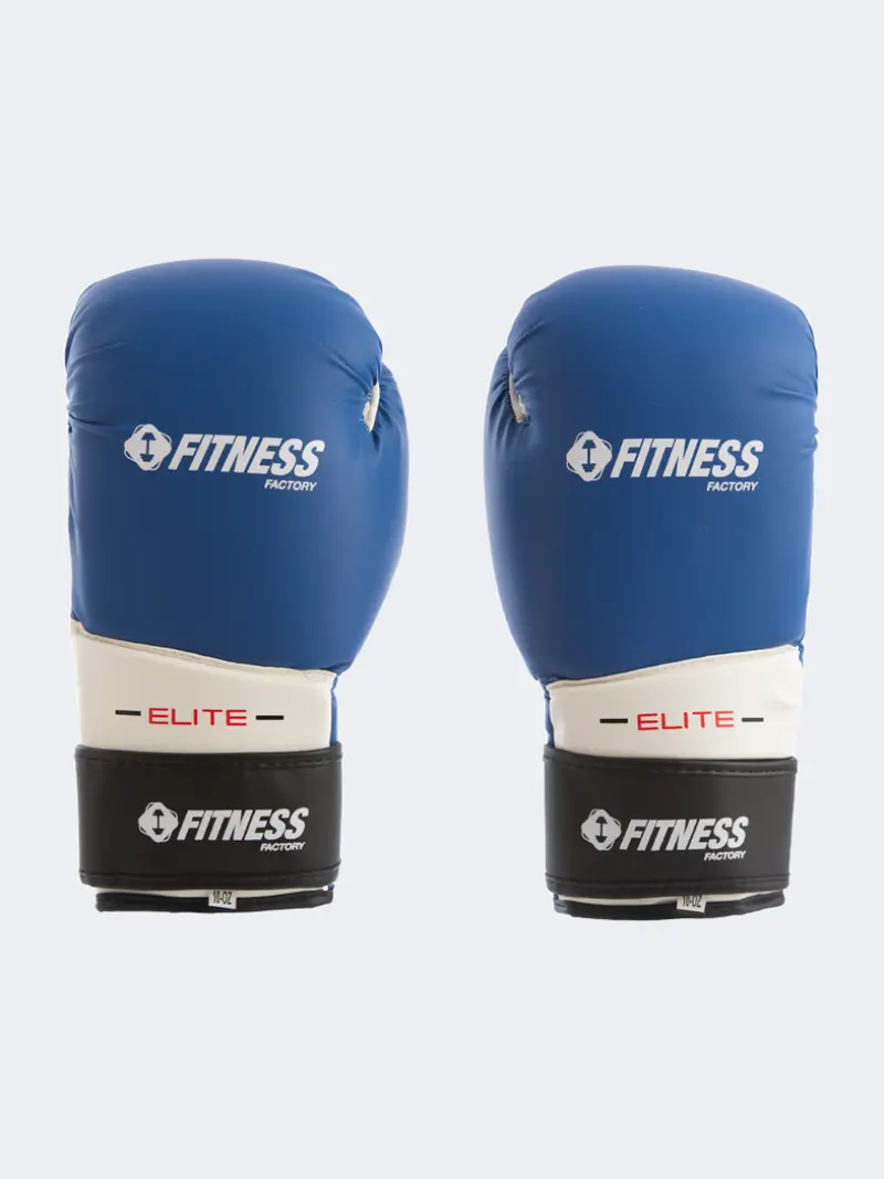 Fitness Factory Blue And White Competition Boxing Gloves 1