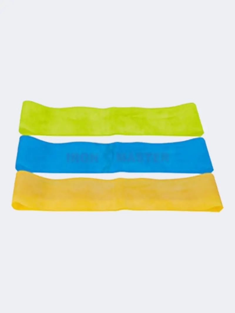 Fitness Factory Latex Resistance Loop Set – 3-Tier Strength Levels (Blue/Green/Yellow) 1