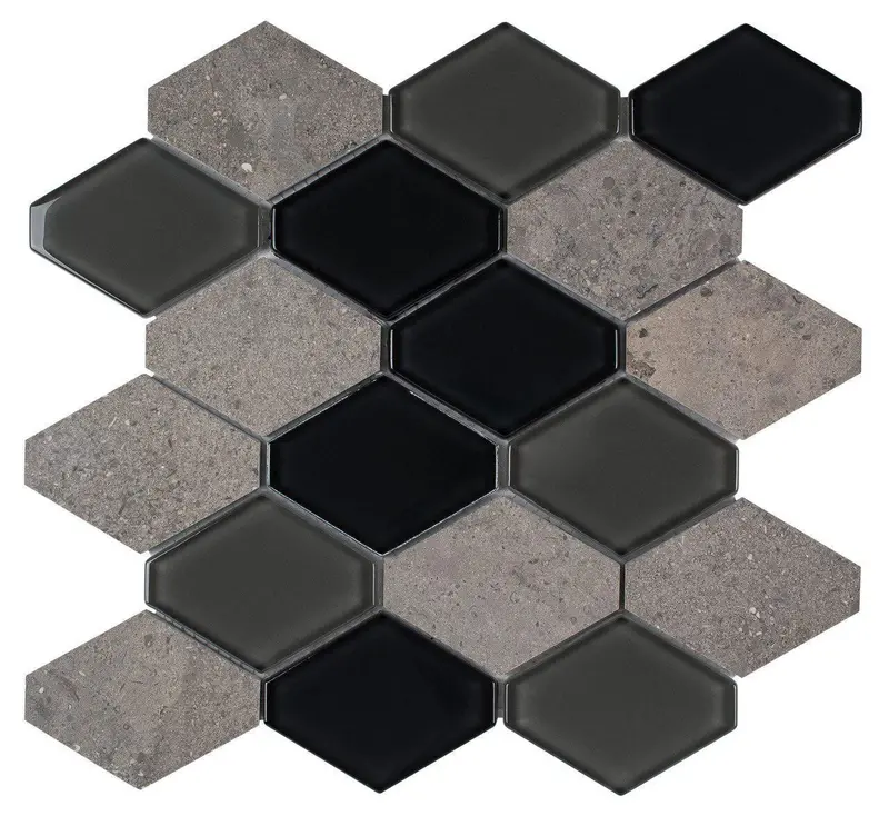 Flow Waterjet Diamond Glass Mosaic Tile 1