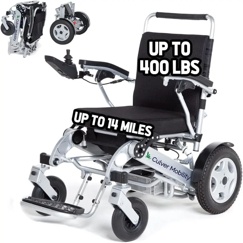 Foldable All-Terrain Electric Wheelchair With 500W Motor, 400 Lb Capacity, And 14-Mile Range 1