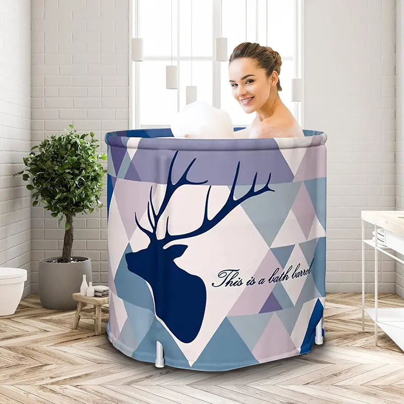 Foldable Portable Adult Soaking Tub – Compact Spa-Grade Hot Or Cold Immersion Bath (25.6" X 21.6" X 25.6") 1