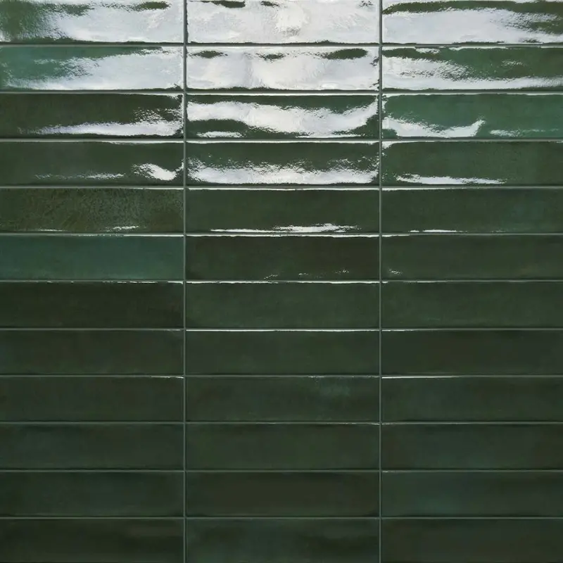 Forest Green 2X8 Glossy Porcelain Tile – Charleston Line 1