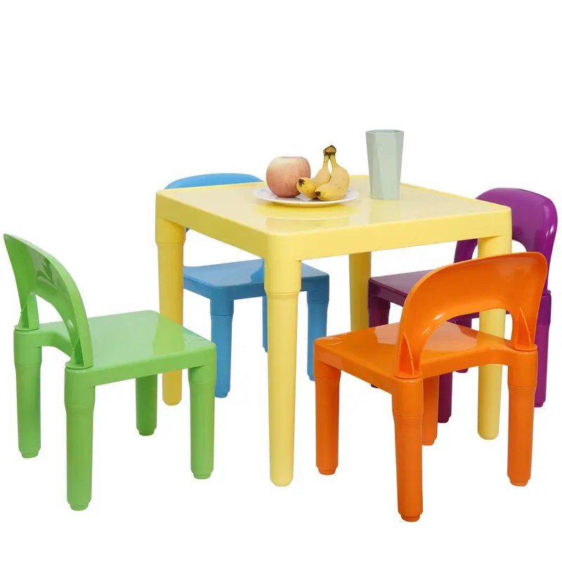 Four-Child Play Table And Chair Set For Interactive Learning And Play 1