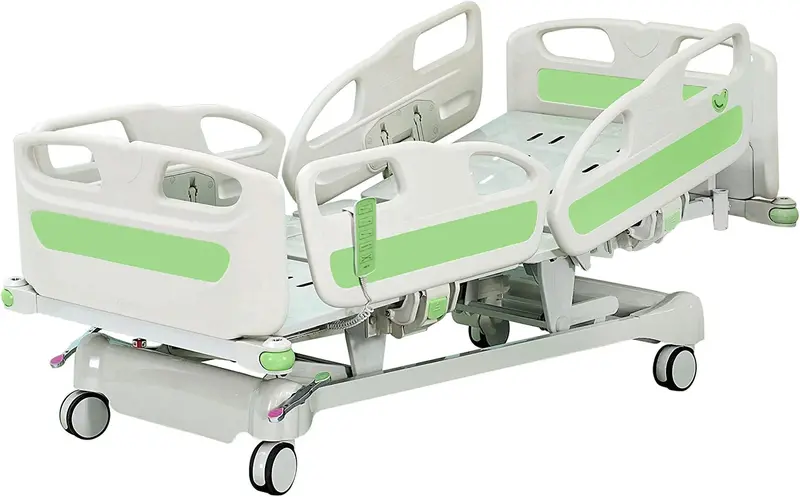 Fully Electric Icu Hospital Bed With Dual-Motor Control, Centralized Locking, And Integrated Battery Backup 1