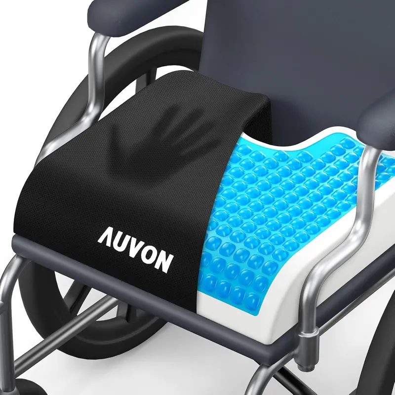 Gel-Filled Pressure-Relief Wheelchair Cushion – Waterproof, Ergonomic Seat Pad For Sciatica, Coccyx, And Pressure Ulcer Relief 1