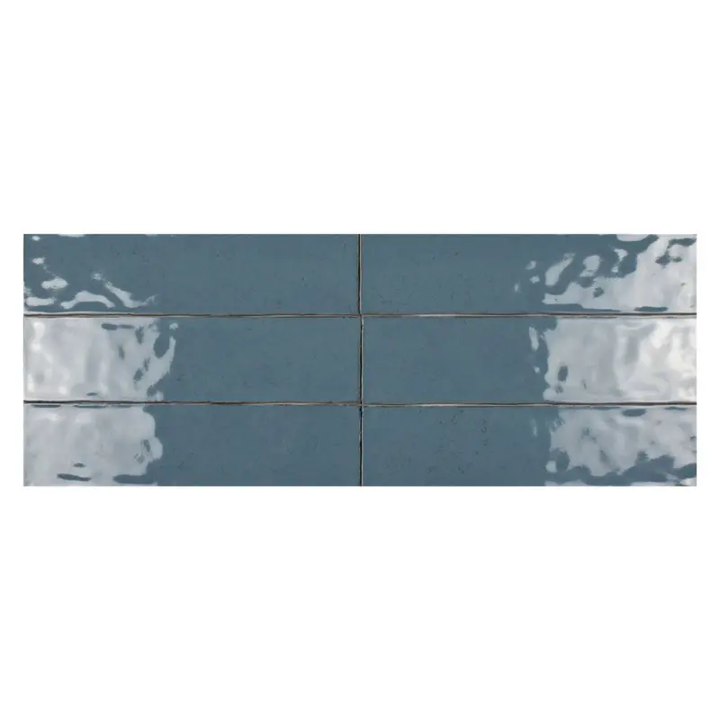 Glossy Crackled Blue Subway Tile – 3 In X 12 In Ceramic 1