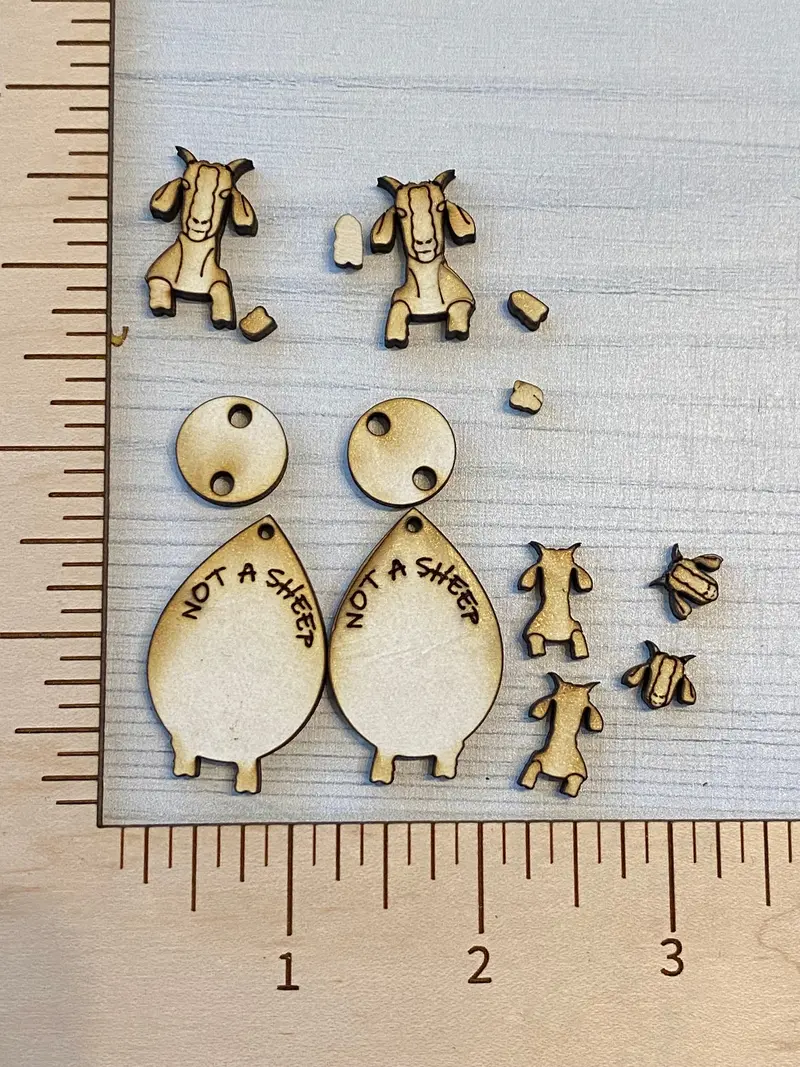 Goat Silhouette Wooden Layered Blank 1