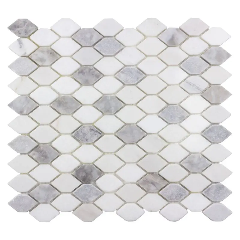 Gray Blend Perspective-Inspired Natural Stone Mosaic Tile 1