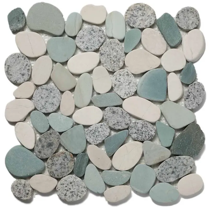 Green Granite Sliced Mosaic Tile – Rich Mineral Texture 1