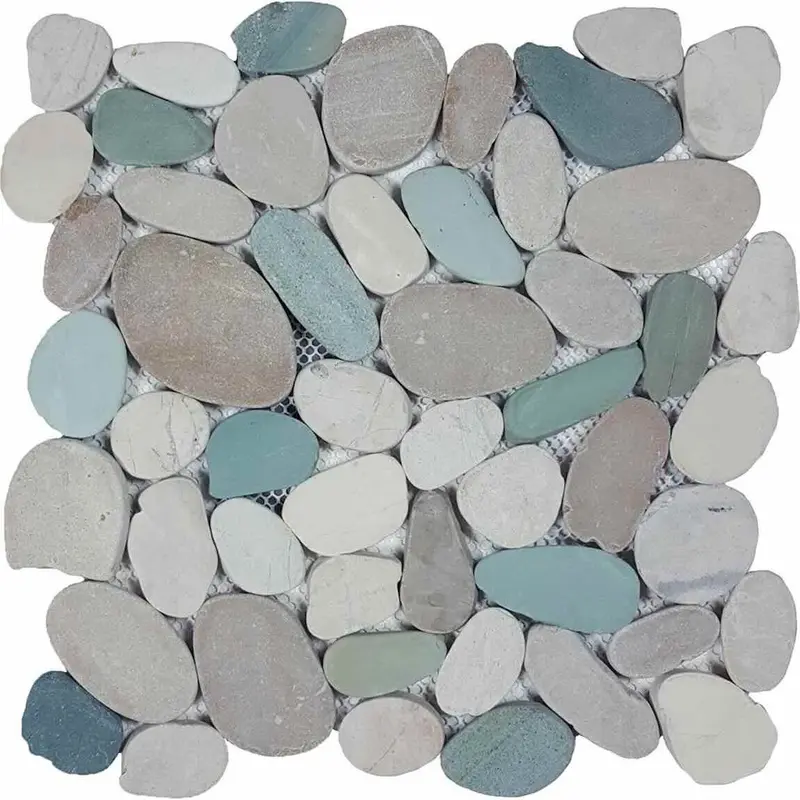 Green River Pebble Sliced Mosaic Tile 1