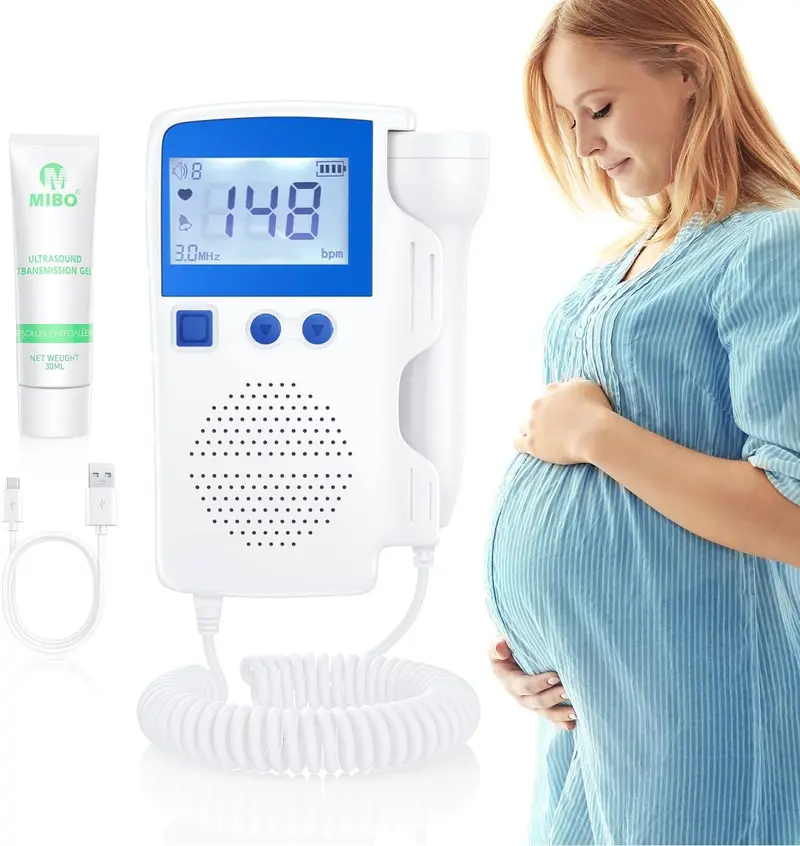 Handheld Fetal Doppler Monitor For Home Use – Compact Baby Heartbeat Detector For Expectant Parents 1