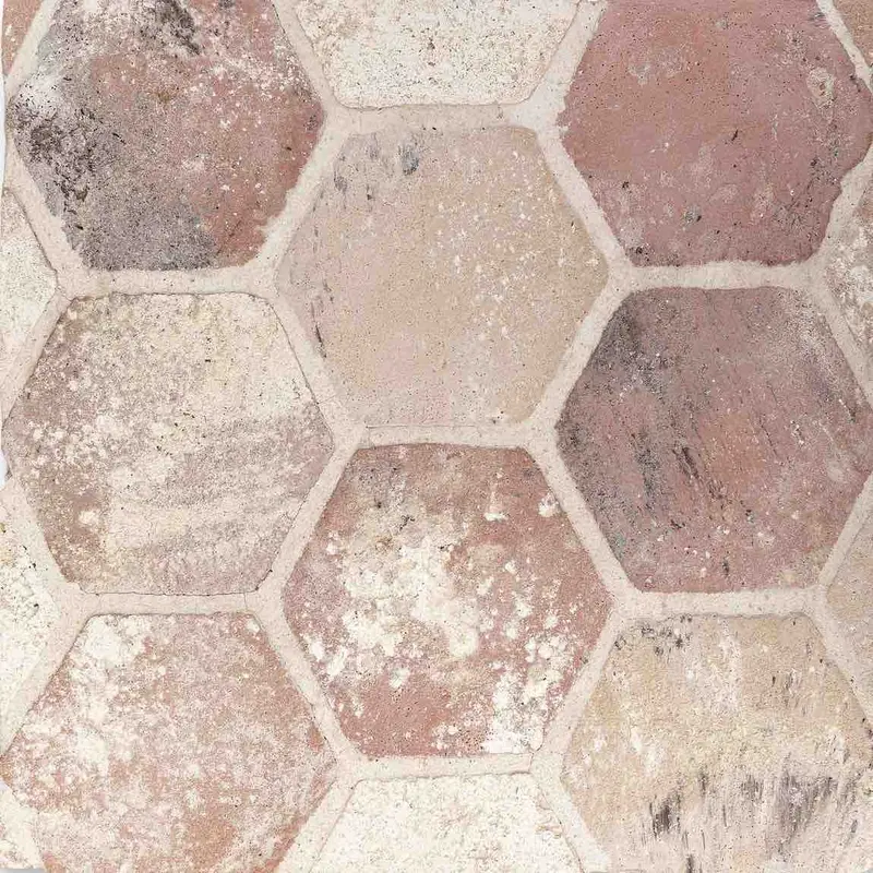 Handmade Terracotta Hexagon Tile – 6 In Clay Paver Tile 1