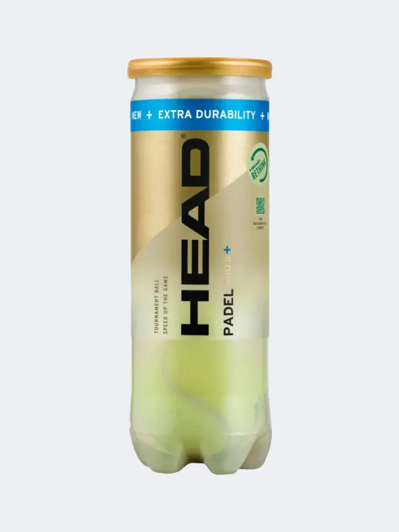 Head 3B Pro S+ Premium Padel Balls – 6-Pack, High-Visibility Yellow 1