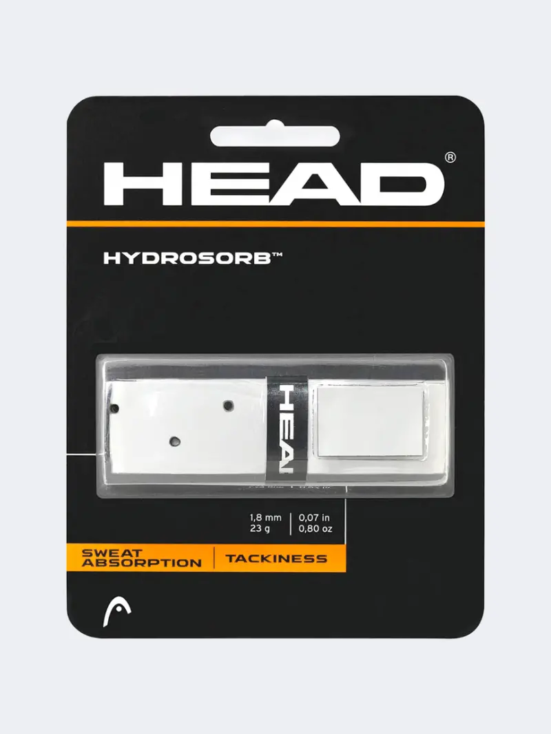 Head Hydrosorb Overgrip – Moisture-Wicking White & Black Design 1