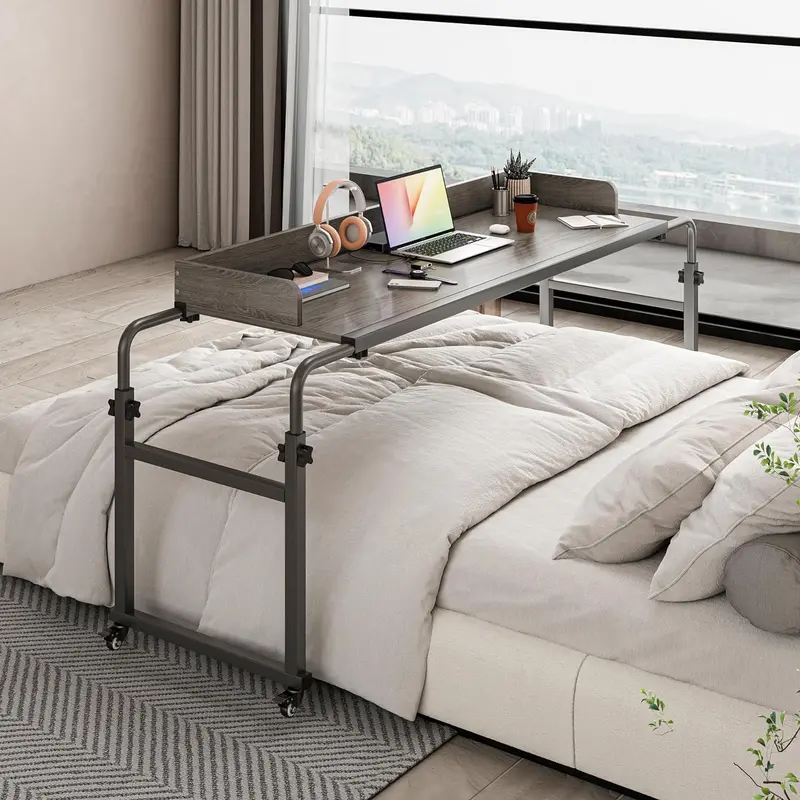 Heavy-Duty Mobile Overbed Desk – Queen-Size Wheeled Workstation In Multiple Colors 3