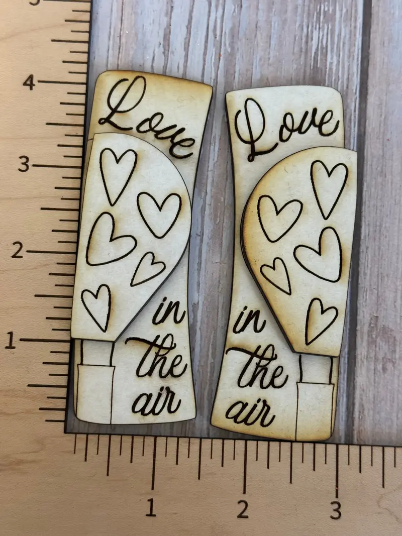 Hot Air Balloon 'Love Is In The Air' Hair Clip And Earrings 1
