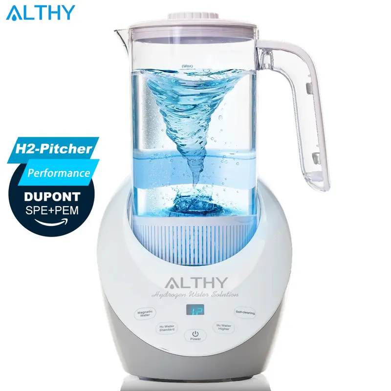 Hydrogen Water Generator Pitcher – Spe & Pem Electrolysis With Calcium Sulfite Filtration & Ph Balancing 1