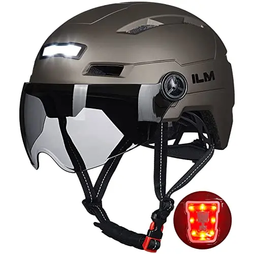 Ilm Usb-Rechargeable Dual-Light Bike Helmet For Night Riding 1