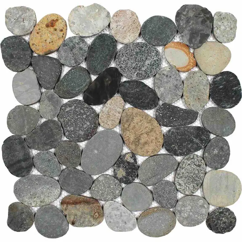 Indonesian River Pebble Sliced Mosaic Tile 1