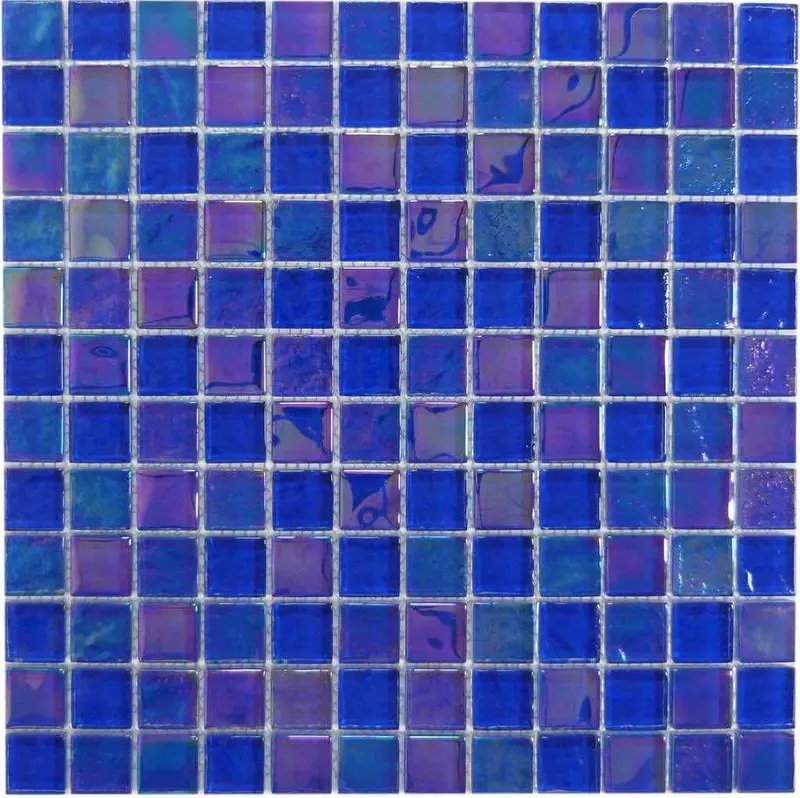 Iridescent Cobalt Beach Glass Mosaic – 1X1 Inch 1