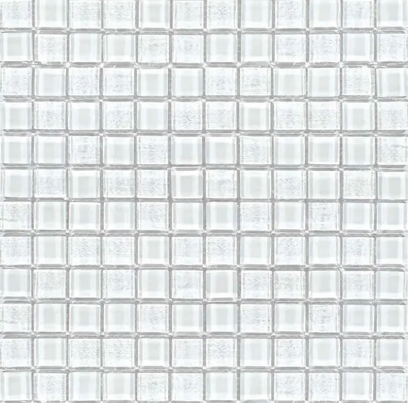 Iridescent White Beach Glass Mosaic – 1X1 Inch 1