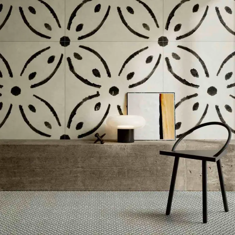 Italian Ceramist Deco Two Porcelain Tile (36" X 36") 1