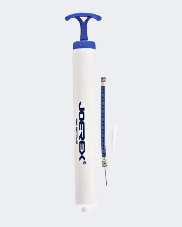 Joerex 12-Inch Manual Multisport Ball Pump – White Compact Hand Inflator 1
